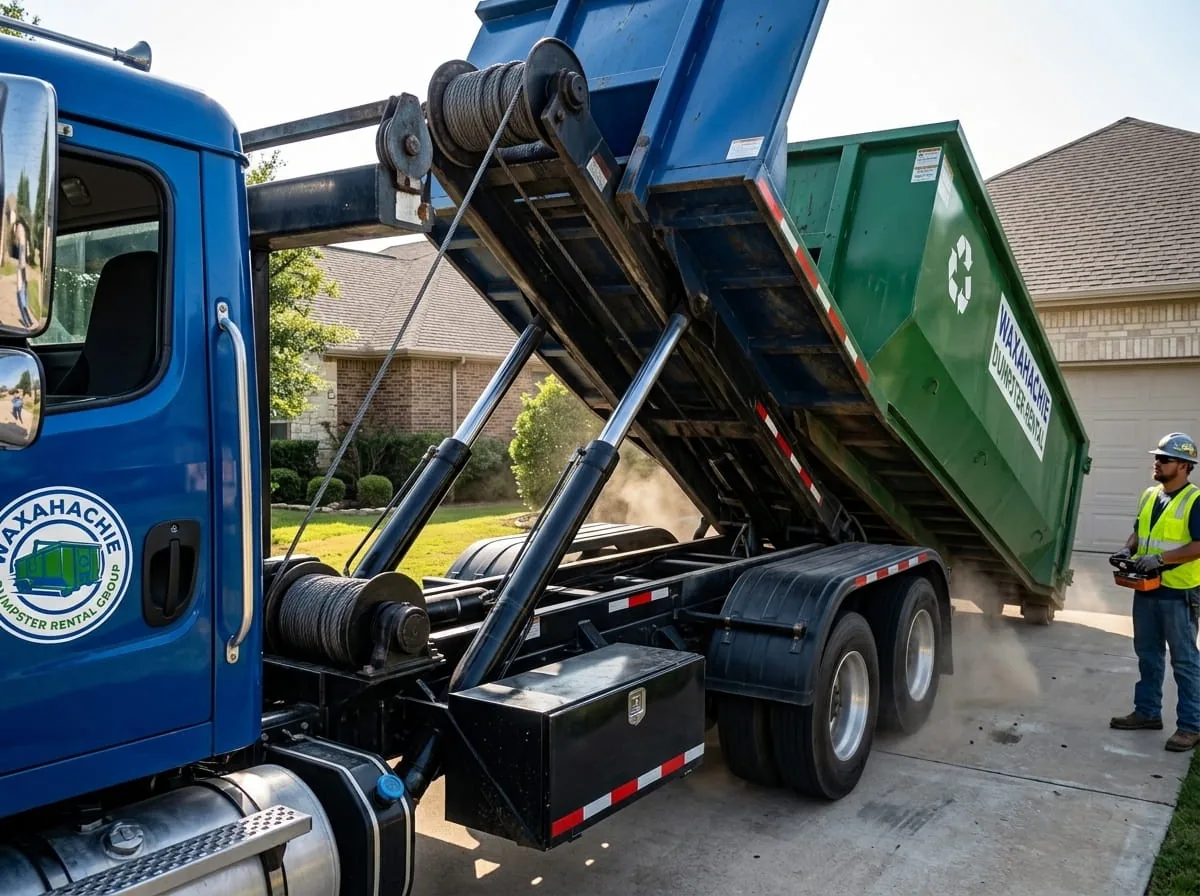 Dumpster rental in Red Oak TX Roll-off dumpster rental serving Red Oak, TX